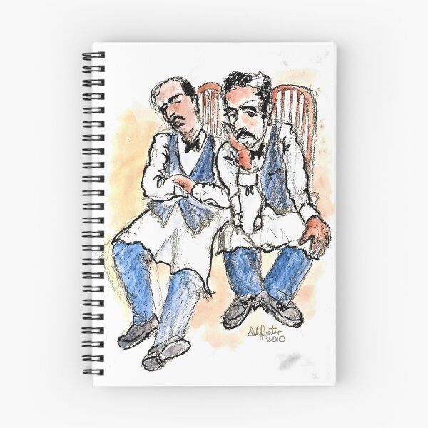 Item preview, Two Waiters Resting Between Customers designed and sold by DonSylvester.