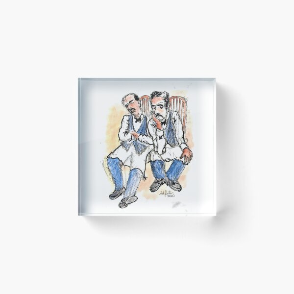 Item preview, Two Waiters Resting Between Customers designed and sold by DonSylvester.