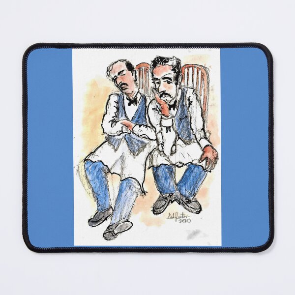 Item preview, Two Waiters Resting Between Customers designed and sold by DonSylvester.