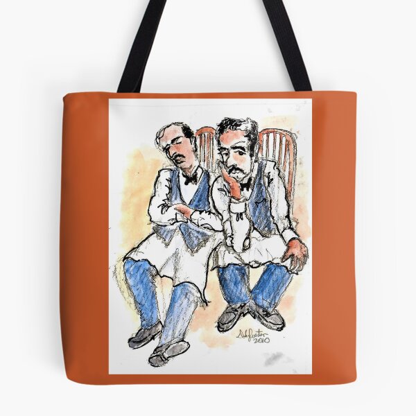 Item preview, Two Waiters Resting Between Customers designed and sold by DonSylvester.