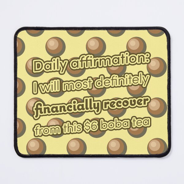 Item preview, oolong boba tea affirmation designed and sold by DigiBerryAtlr.