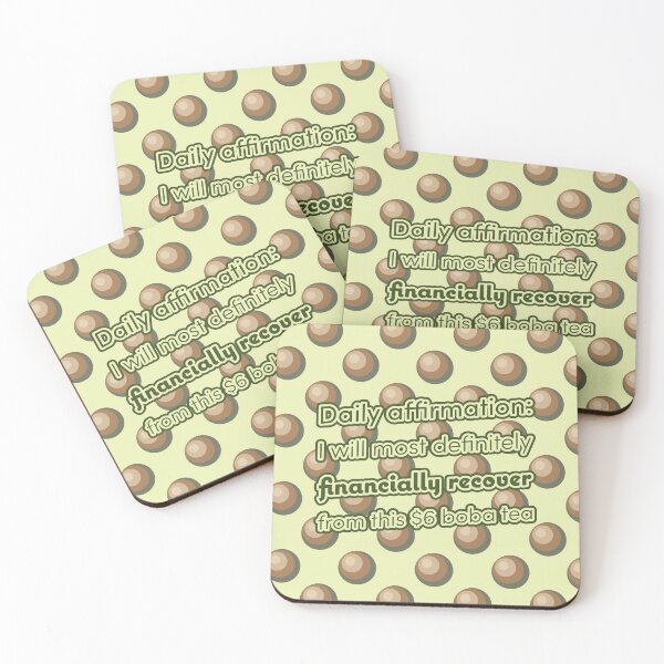 Item preview, matcha boba tea affirmation designed and sold by DigiBerryAtlr.