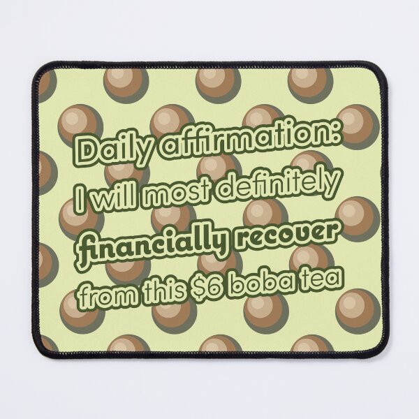 Item preview, matcha boba tea affirmation designed and sold by DigiBerryAtlr.