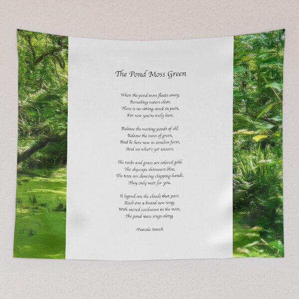 Item preview, The Pond Moss Green Poem designed and sold by Pamela Storch.