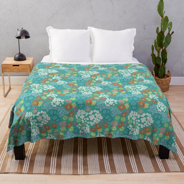 Item preview, Aqua summer floral designed and sold by SisterlyLove.