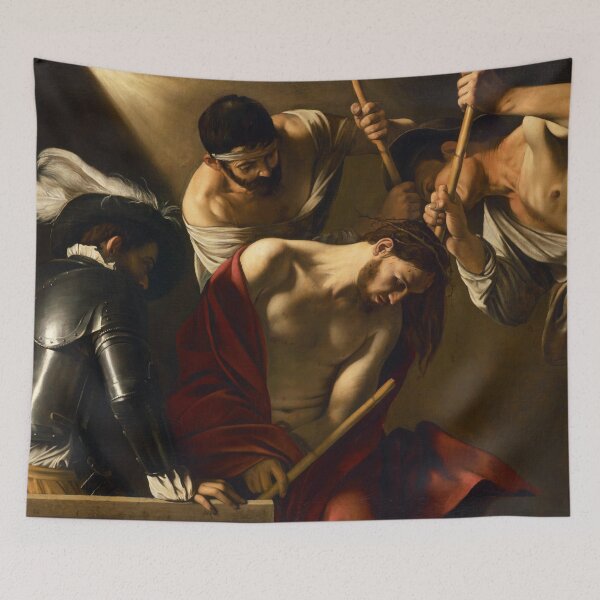 Item preview, The Crowning with Thorns | Caravaggio | 1604 Renaissance Christian Gospel Art designed and sold by CJET.