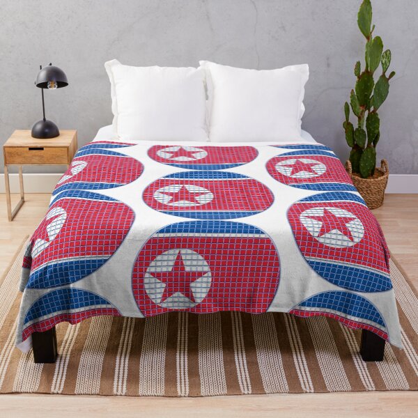 Item preview, North Korea Flag Rounded - Squares Pixel designed and sold by MoonElite.