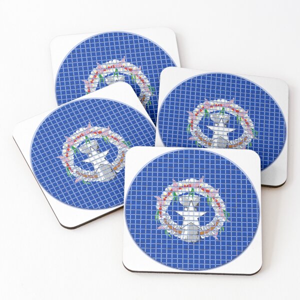 Item preview, Northern Mariana Islands Flag Rounded - Squares Pixel  designed and sold by MoonElite.