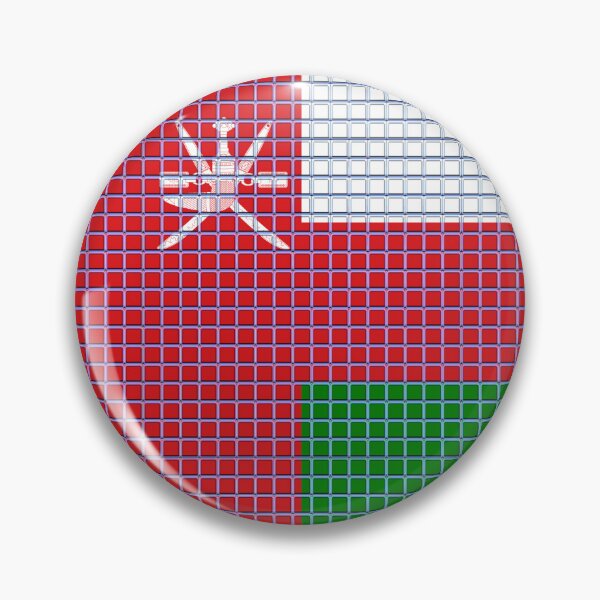 Item preview, Oman Flag Rounded - Squares Pixel  designed and sold by MoonElite.