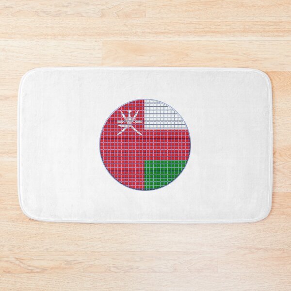 Item preview, Oman Flag Rounded - Squares Pixel  designed and sold by MoonElite.