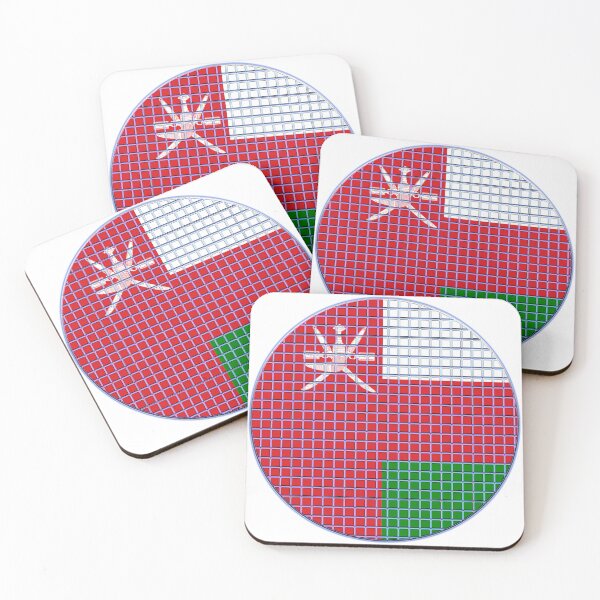 Item preview, Oman Flag Rounded - Squares Pixel  designed and sold by MoonElite.