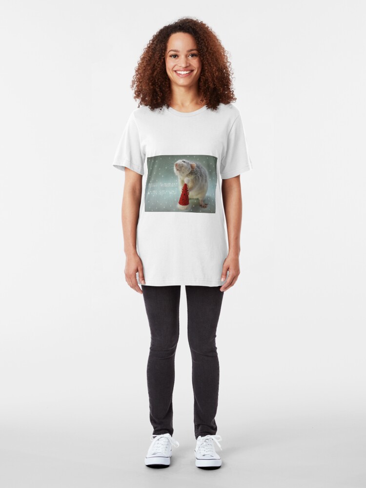 Alternate view of Merry Christmas and Happy new year! Slim Fit T-Shirt