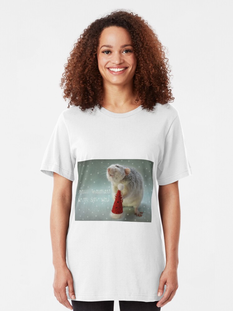 Alternate view of Merry Christmas and Happy new year! Slim Fit T-Shirt