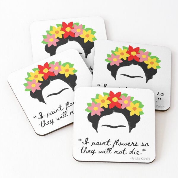 Item preview, I paint flowers so they will not die- Frida Kahlo Inspired Art designed and sold by lunabethdesigns.