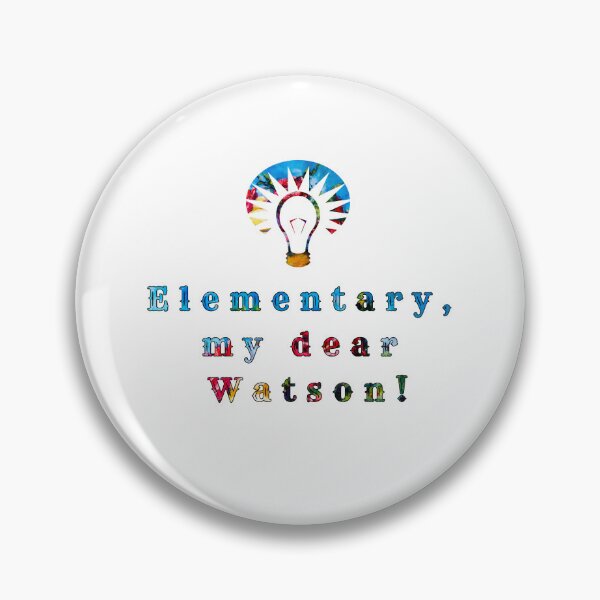 Item preview, Elementary, my dear Watson., words with pattern by Marina Daniluka designed and sold by MariDaniArt.
