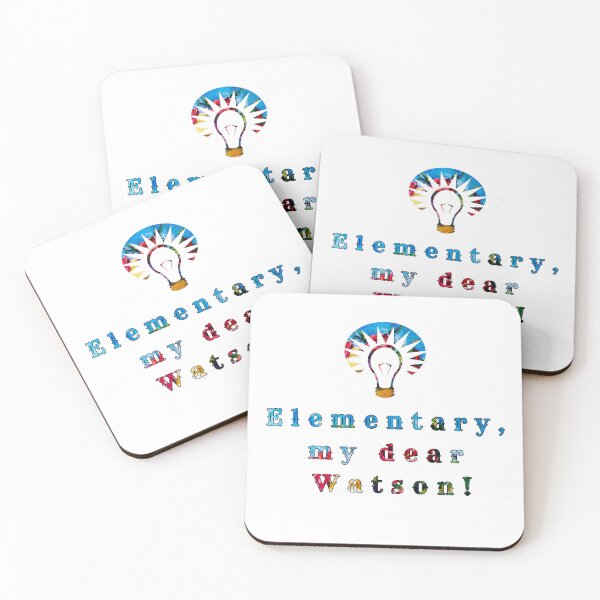 Item preview, Elementary, my dear Watson., words with pattern by Marina Daniluka designed and sold by MariDaniArt.