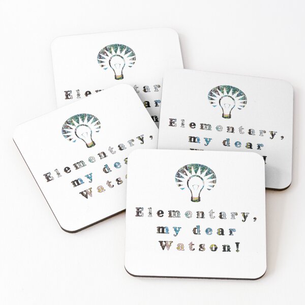 Item preview, Elementary, my dear Watson., words with pattern by Marina Daniluka designed and sold by MariDaniArt.