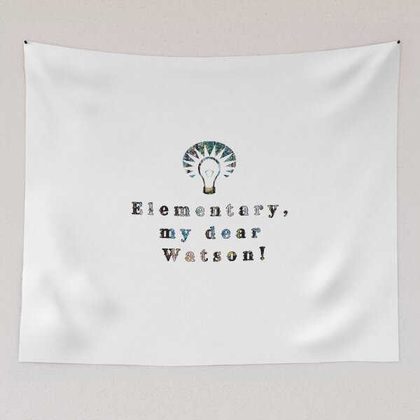 Item preview, Elementary, my dear Watson., words with pattern by Marina Daniluka designed and sold by MariDaniArt.