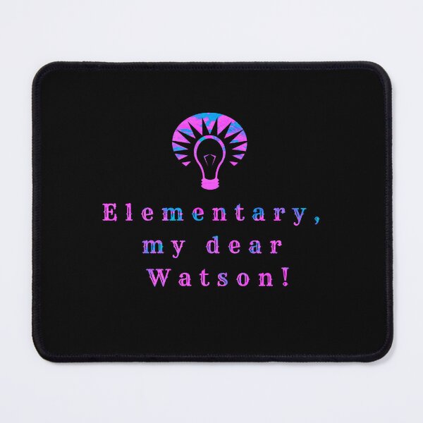 Item preview, Elementary, my dear Watson., words with pattern by Marina Daniluka designed and sold by MariDaniArt.