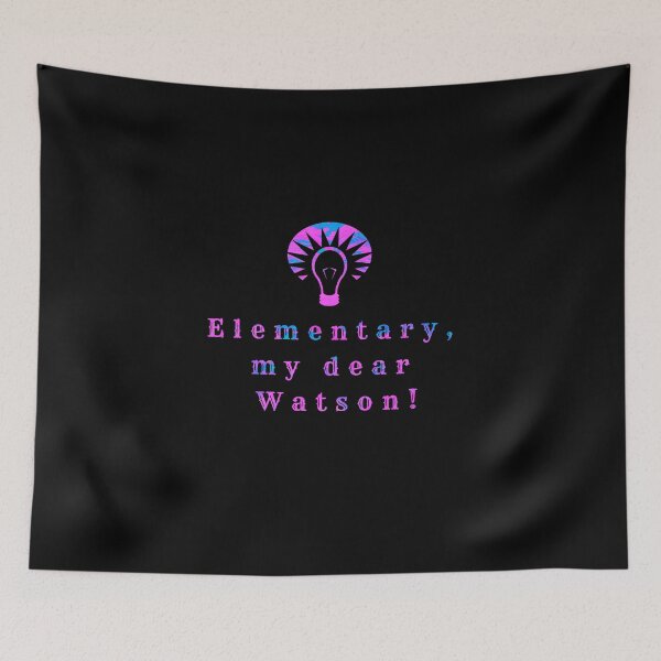 Item preview, Elementary, my dear Watson., words with pattern by Marina Daniluka designed and sold by MariDaniArt.