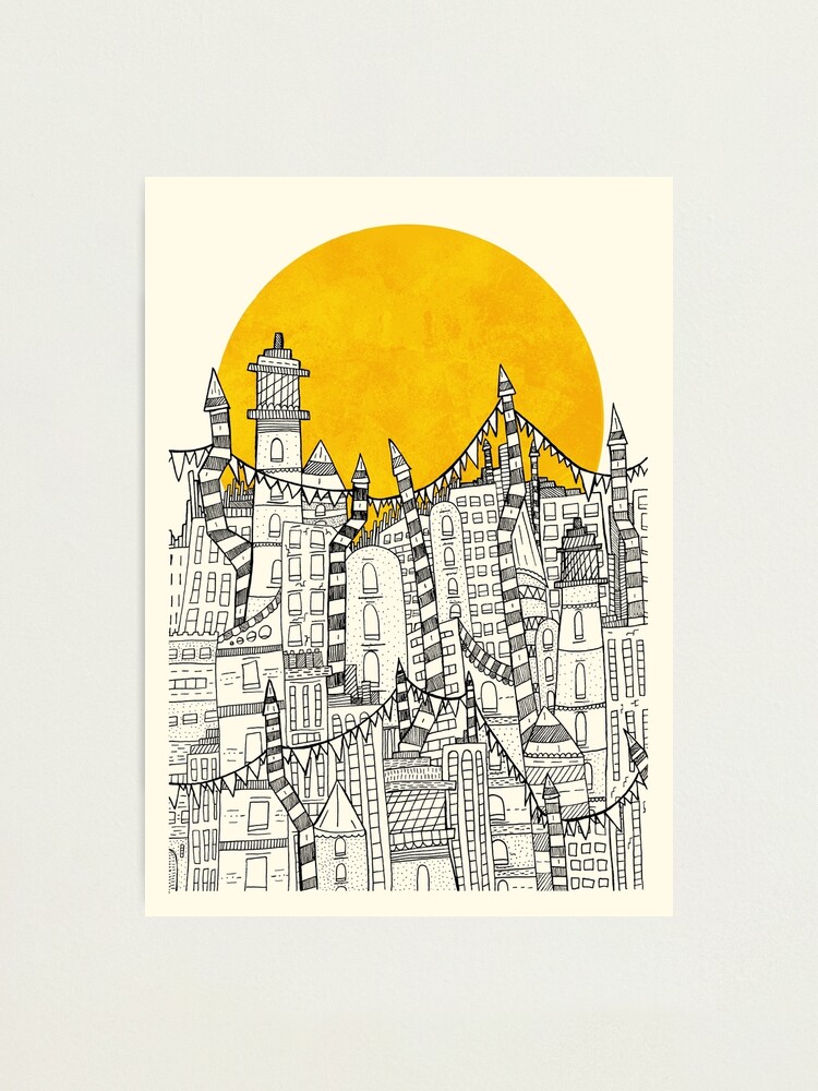 Alternate view of Big Sun Small City Photographic Print