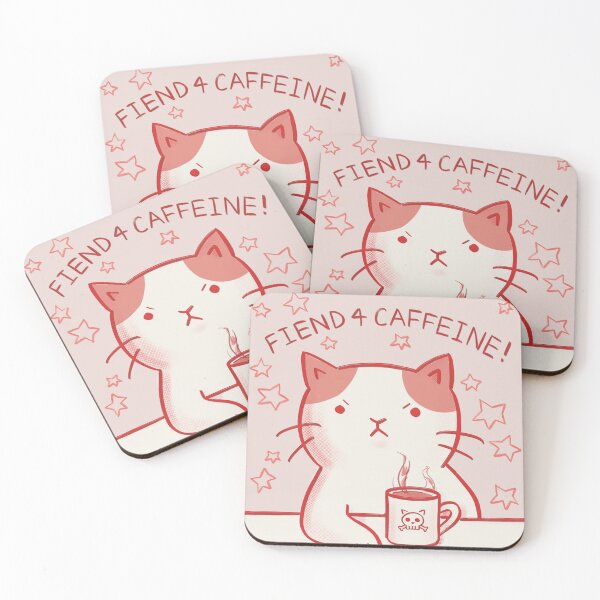Item preview, fiend 4 caffeine cat designed and sold by sunberrysoda.