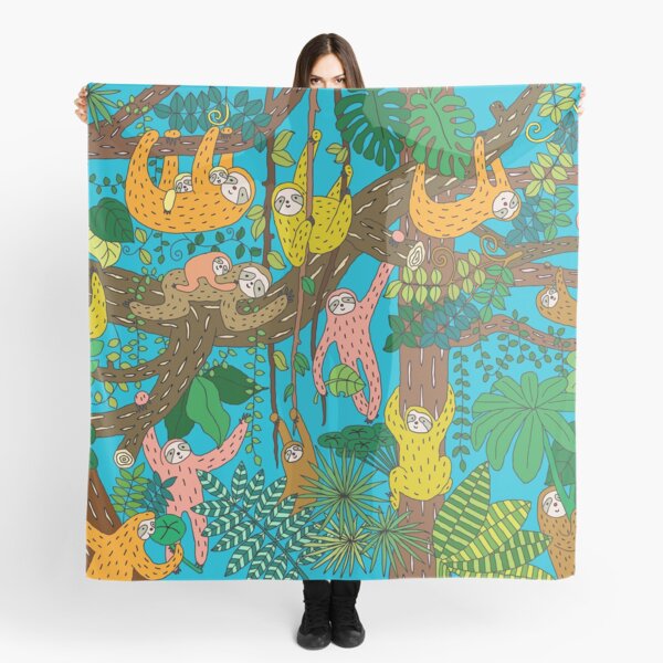 Happy Sloths Jungle Scarf