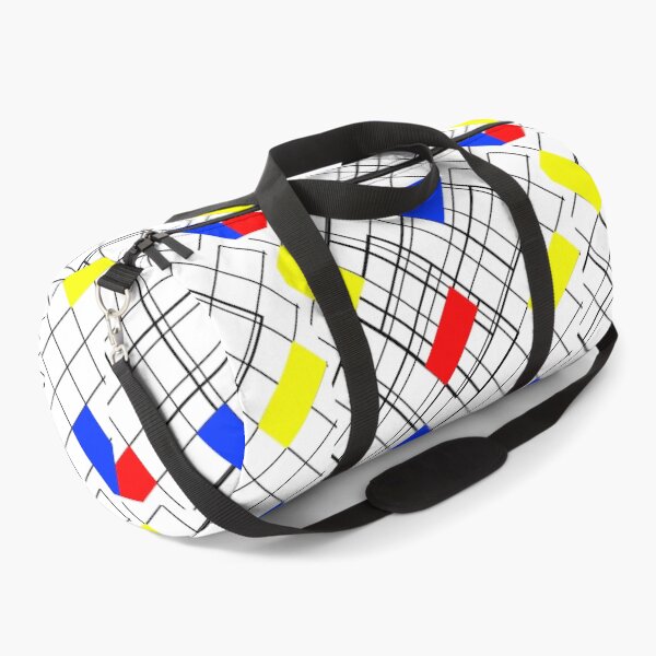 Item preview, Geometric Pattern in Black and White with Primary Colors, Large Sized Repeating Pattern designed and sold by Nicolette Olivier.