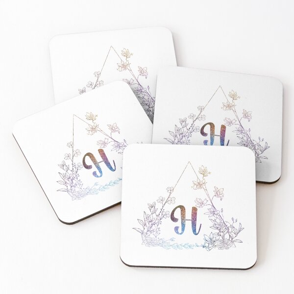 Item preview, Cute Floral Monogram H| Monogram H designed and sold by ModernStyleBoho.