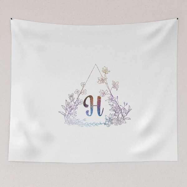 Item preview, Cute Floral Monogram H| Monogram H designed and sold by ModernStyleBoho.
