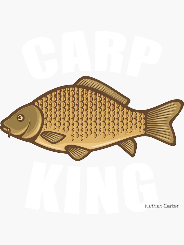 Men's Carp Fishing T Shirt Carp King Shirt Fisherman Shirt Fishing Gift  Idea Tee Sticker for Sale by Nathan Carter