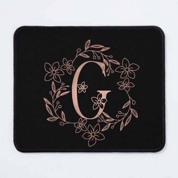 Item preview, Cute Rose Gold Floral Monogram G designed and sold by ModernStyleBoho.