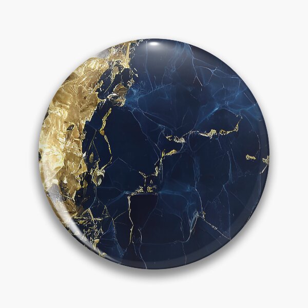 Item preview, Luxury Gold Blue Marble Modern Golden Shimmer Navy Blue Marble  designed and sold by ChaimaaKr.