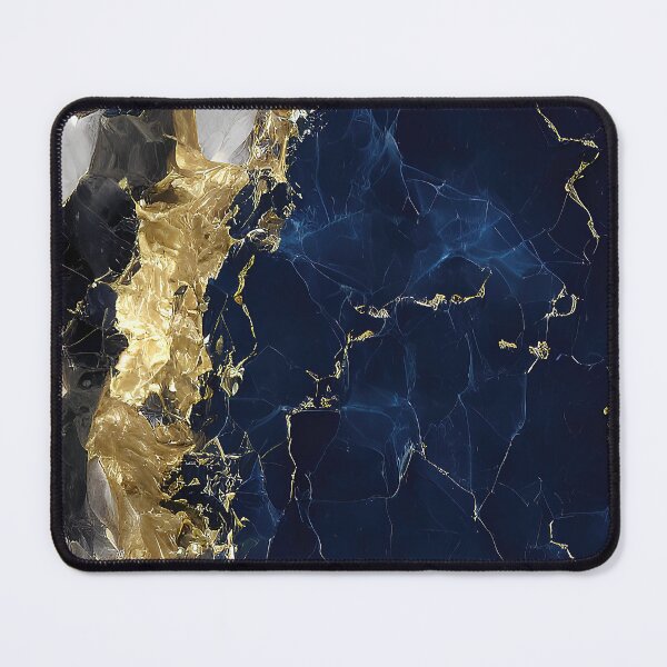 Item preview, Luxury Gold Blue Marble Modern Golden Shimmer Navy Blue Marble designed and sold by ChaimaaKr.