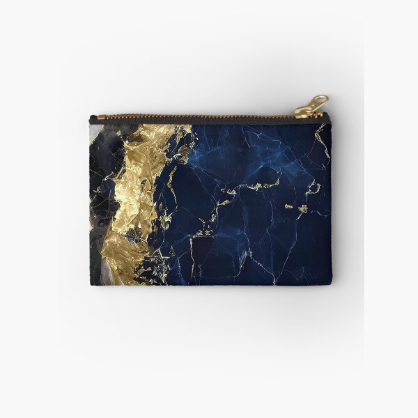 Item preview, Luxury Gold Blue Marble Modern Golden Shimmer Navy Blue Marble  designed and sold by ChaimaaKr.