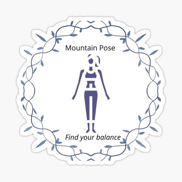 Yoga Pose Mountain Pose Exercise Girl Stock Vector (Royalty Free)  2208026183 | Shutterstock