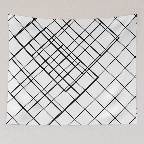 Item preview, Geometric Design in Black and White Large Sized Repeating Pattern designed and sold by Nicolette Olivier.