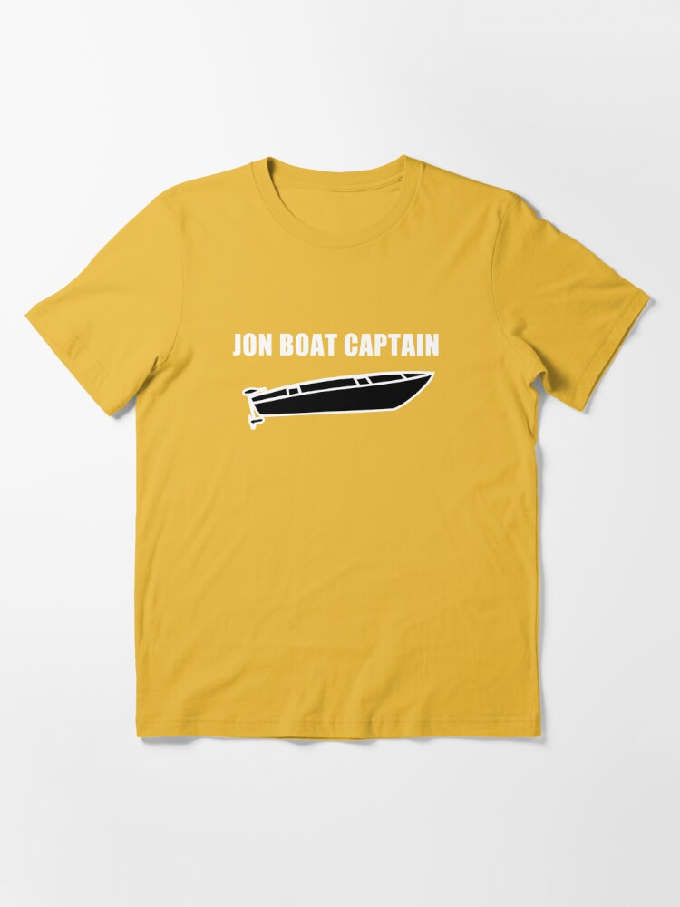 Funny Fishing Shirt Jon Boat Captain T-Shirt Aluminum Jon V Flat Bottom DIY  Boat Tee | Essential T-Shirt