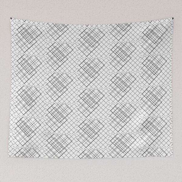 Item preview, Geometric Design in Black and White Small Sized Repeating Pattern designed and sold by Nicolette Olivier.