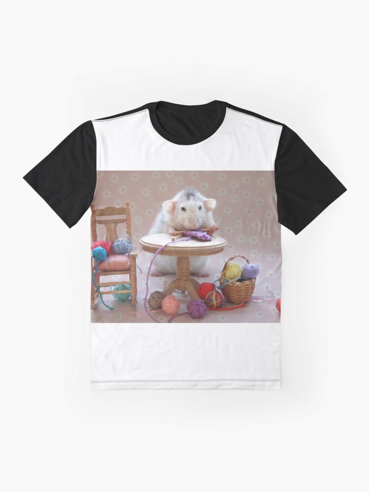 Alternate view of Rosie's first knitting lesson! Graphic T-Shirt