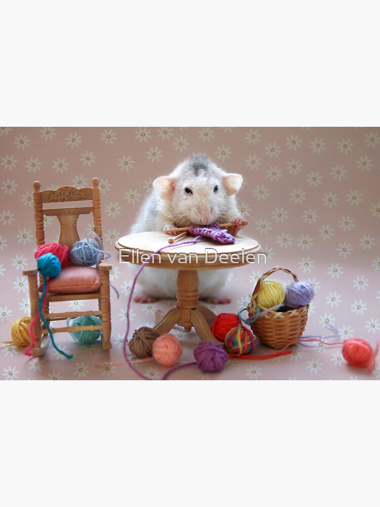 Rosie's first knitting lesson! by Ellen