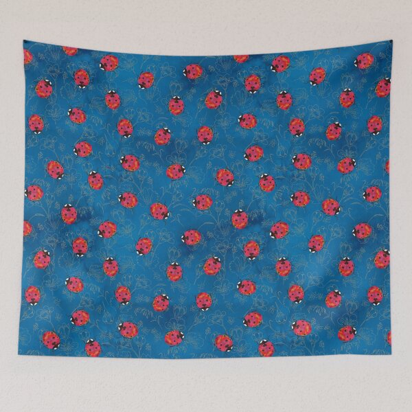 Item preview, Ladybugs in blue designed and sold by Gaia Marfurt.