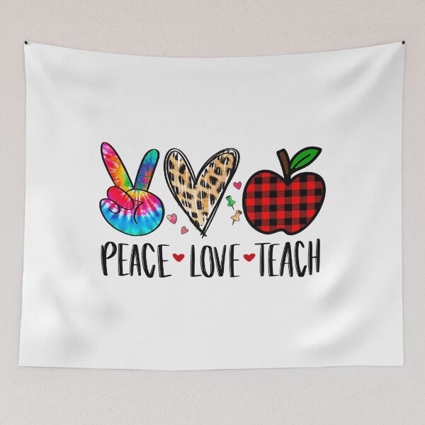 Item preview, Peace Love Teach - 100th day of School Teacher Leopard designed and sold by xmjajd.