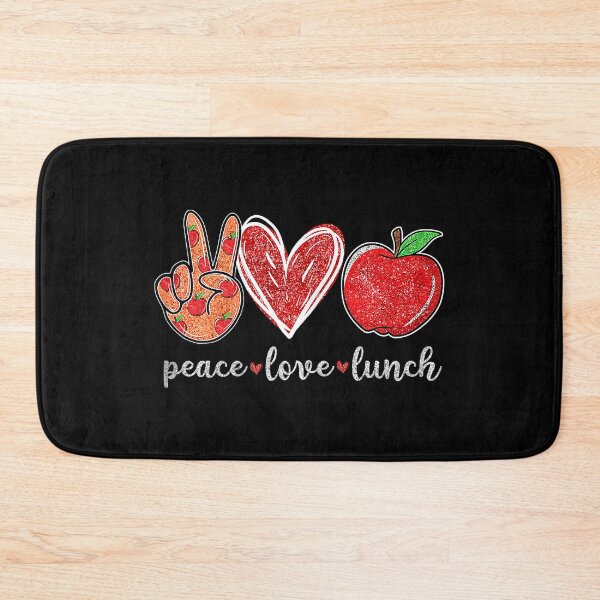 Item preview, Peace Loves Lunch Funny Lunch Lady designed and sold by xmjajd.
