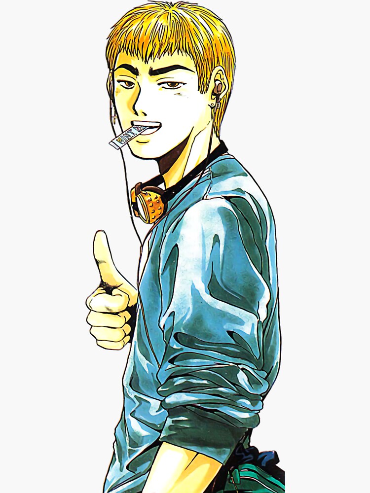 "Great Teacher Onizuka Onizuka thumbs up GTO" Sticker by Brennanlalobos Redbubble
