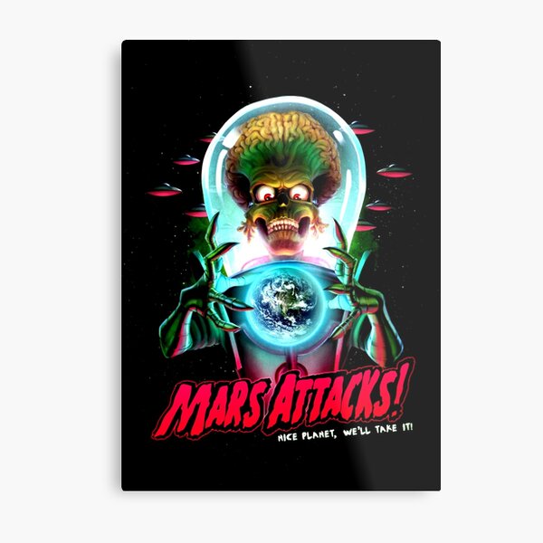 Mars Atacks Poster Metal Print