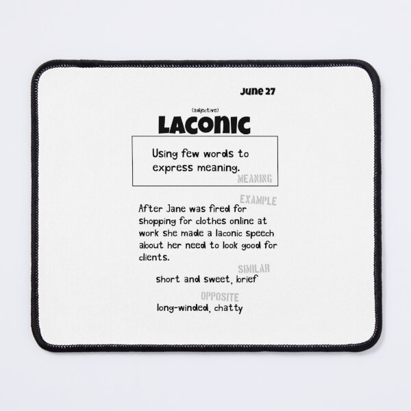 Item preview, June 27 Laconic designed and sold by Square Root of Squid.