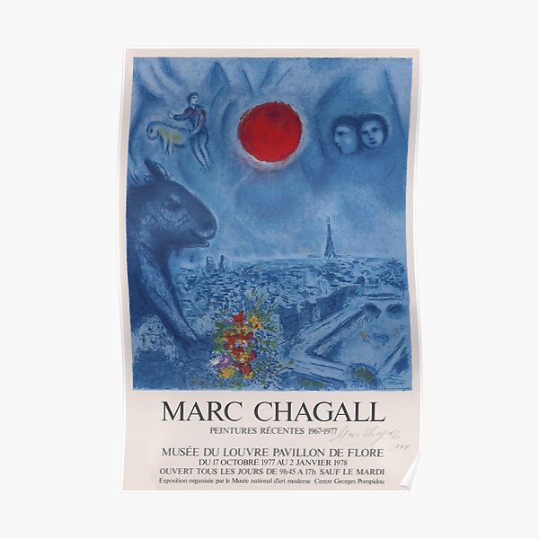 Marc Chagall Exhibition 1967-1977 Poster
