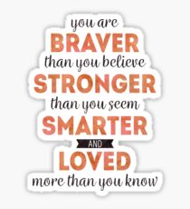 Winnie the Pooh: Braver, Stronger, Smarter, and Loved Sticker