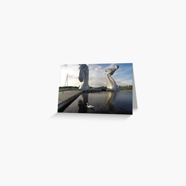 The Kelpies sculptures at the Helix Park in Falkirk Greeting Card